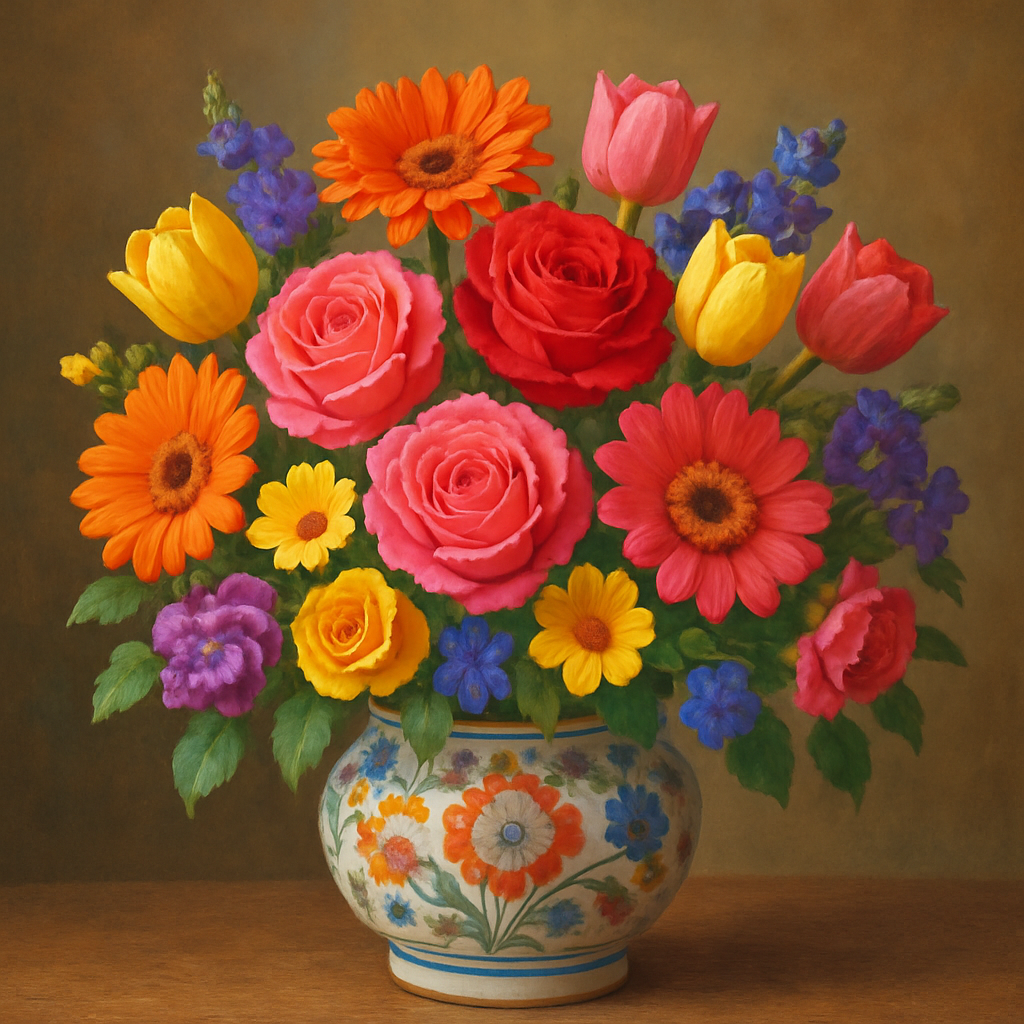 Bouquet de fleurs colorées